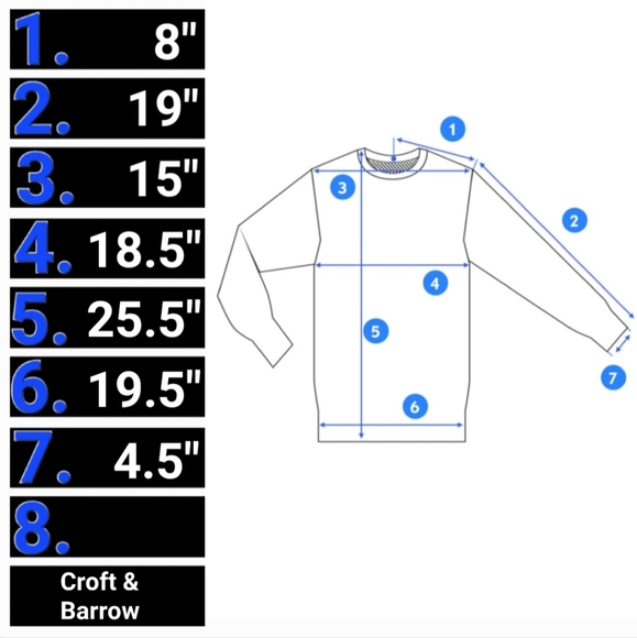 M | Croft & Barrow | 3/4 Sleeve Embroidered Top - Picture 6 of 6